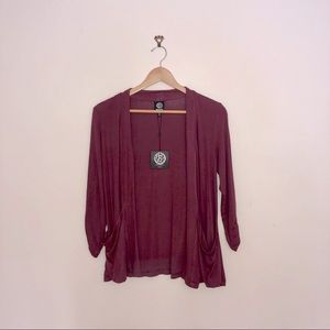 NWT red/maroon cardigan sweater